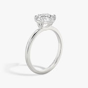 Round Cut - Plain Band - 6 Prong Classic Ring - 18 K Gold